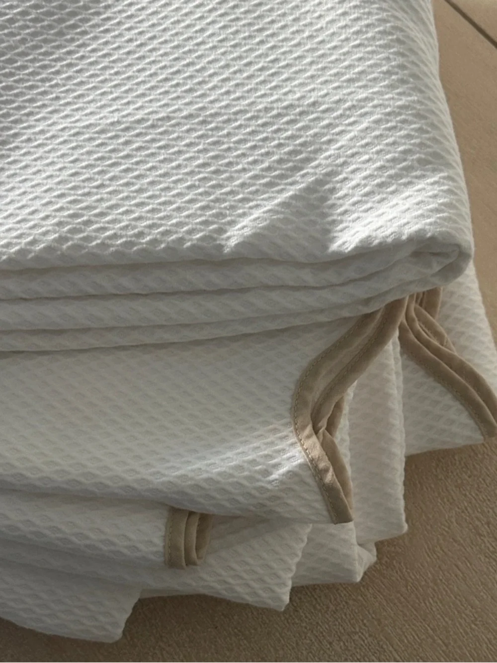 Matouk Camilla Pique by Matouk Full/Queen Duvet  Cover 94x97 - Dune